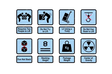 Premium Vector Packaging Handling Icons Package Package Caution
