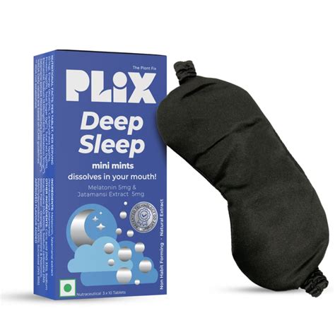 Plix The Plant Fix Melatonin Sleeping Pills With Premium Eye Mask