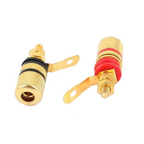 Pcs Gold Plated Binding Post Amplifier Speaker Connector Terminal