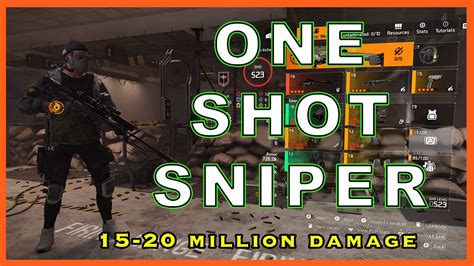 The Division Best One Shot Sniper Build Overpowered Pvp Pve Build