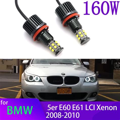 White Led Angel Eyes Halo Marker Lights Bulb For Bmw Series E E