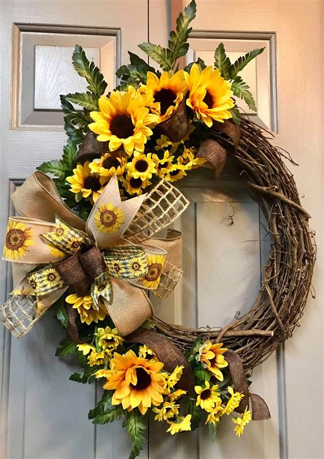 Sunflower Wreath Home Decor At Larry Richardson Blog