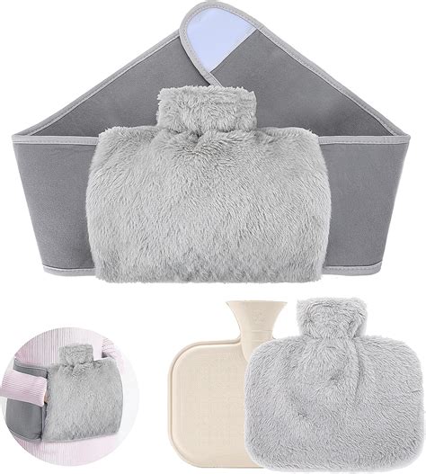 Victop Hot Water Bottle Fluffy Hot Water Bottle Belt With Soft Waist Cover And Handbag Cover 1