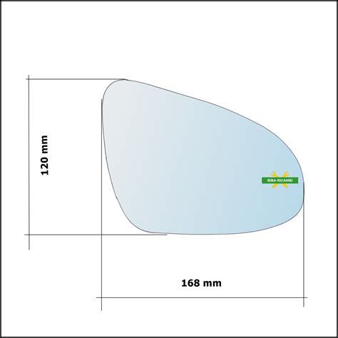 Vetro Specchio Retrovisore Asferico Lato Sx Guidatore Per Toyota Yaris