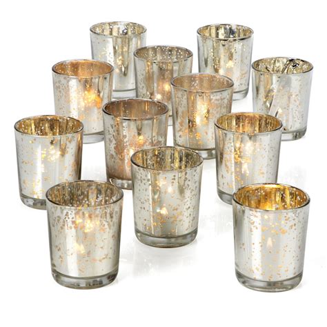 Silver Mercury Glass Votives Z Gallerie Mercury Glass Candle Holders