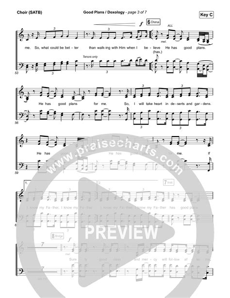 Good Plans Doxology Choir Sheet Music Pdf Red Rocks Worship