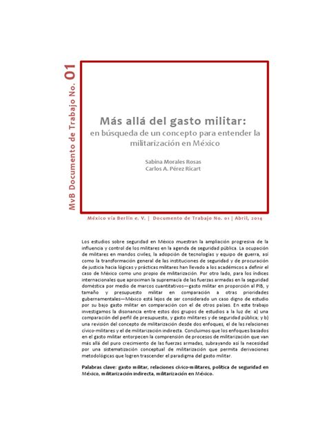 Pdf Para Entender La Militarización En México Dokumen Tips