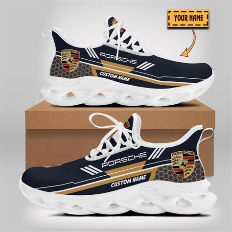 New Release Custom Name Porsche Hexagon Pattern And Logo Design Shoes