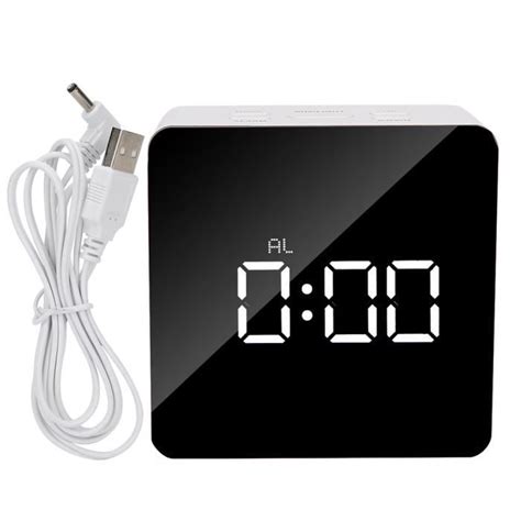 HURRISE Horloge Réveil LED Multifonction Miroir de Maquillage Timer