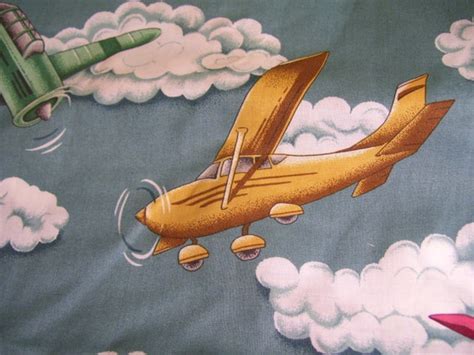 Airplane Print Fabric From Cranston Print Works