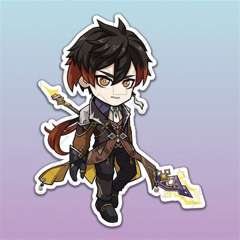 Zhongli Chibi Genshin Impact Vinyl Sticker Shopee Philippines