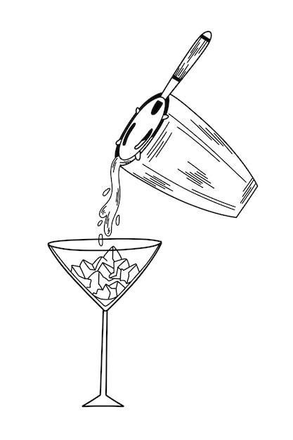 Cocktail Gezeichnet Vektoren Und Illustrationen Zum Kostenlosen