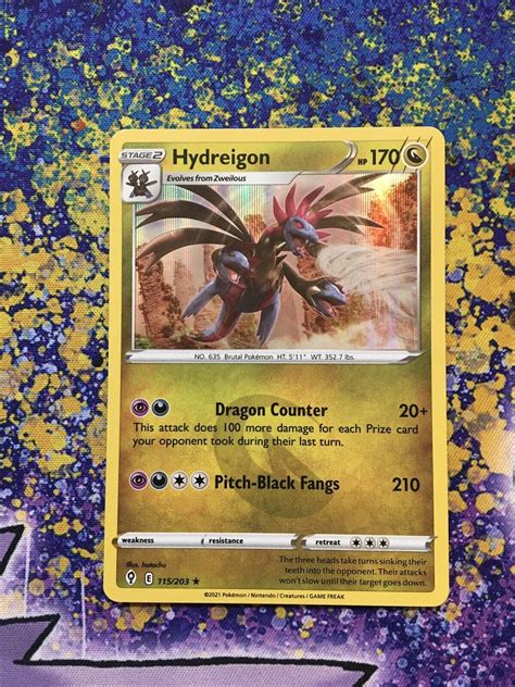 Hydreigon Evolving Skies Holo Rare Pok Mon Nm Ebay