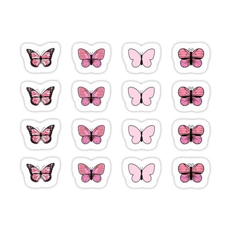 Pink Butterflies Collection Sticker by OkihanaShop