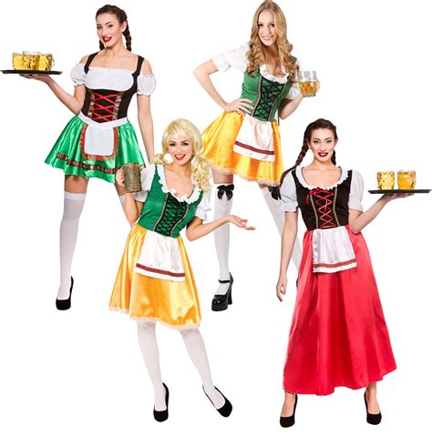 Oktoberfest Bavarian Beer Maid Ladies Fancy Dress Womens Adults German