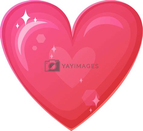 Sparkling pink heart emoji. Romance concept. by Daaridna Vectors & Illustrations with Unlimited ...