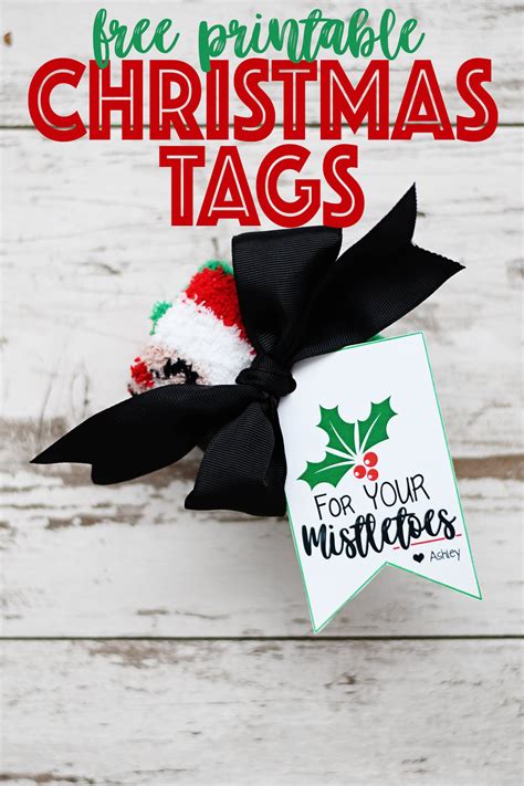 Mistletoes Gift Tag Printable