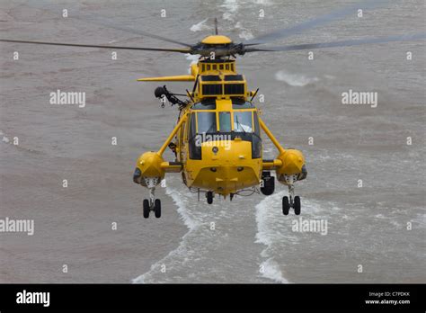 Westland Sea King Helicopter Royal Air Force Search And Rescue Stock