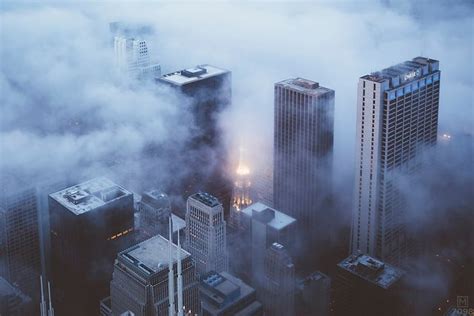 Chicago Skylines And Thick Fog Make For Surreal Urban Landscape Photos