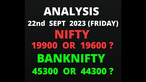 Nifty Banknifty Analysis For 22nd Sept 2023 Friday Youtube