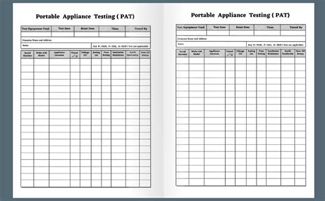 Pat Testing Log Book Record More Than 2000 Entries Large Print Uk