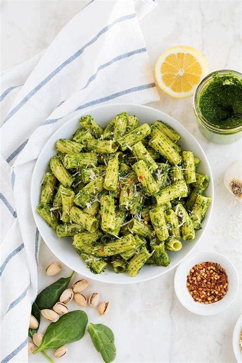 Spinach Pistachio Pesto Pasta Two Peas And Their Pod