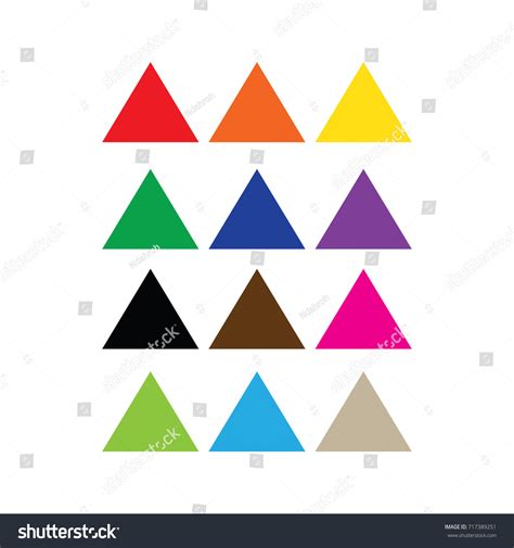 Triangle Shape Different Color Stock Vector Royalty Free 717389251