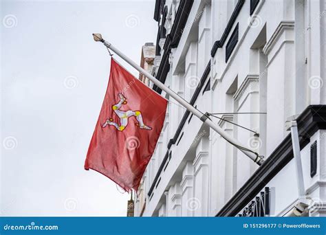 The Flag Of The Isle Of Man Or Flag Of Mann Is A Triskelion Composed