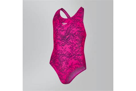 Speedo Boom Allover Splashback Swimsuit Pink Featuring Speedo S New