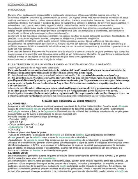 Contaminación de suelos PDF