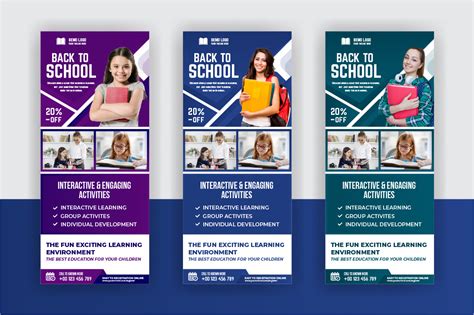 School Education Roll Up Banner Template Graphic By Graphsstore