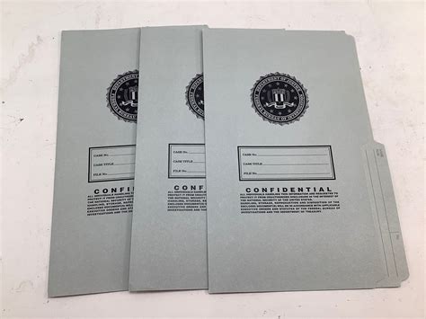 Movie Prop Special Agent Case Investigation Files X Fbi