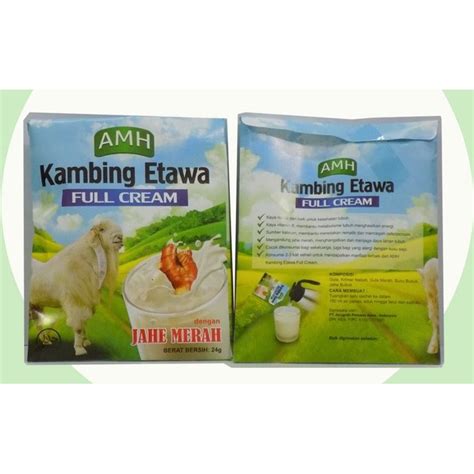 Jual Susu Kambing Etawa FULL CREAM AMH Sachet Dengan Jahe Merah