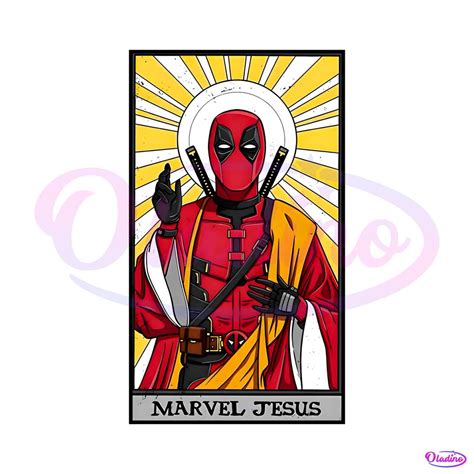 Funny Deadpool Jesus Tarot Card Deadpool Wolverine Png Oladino