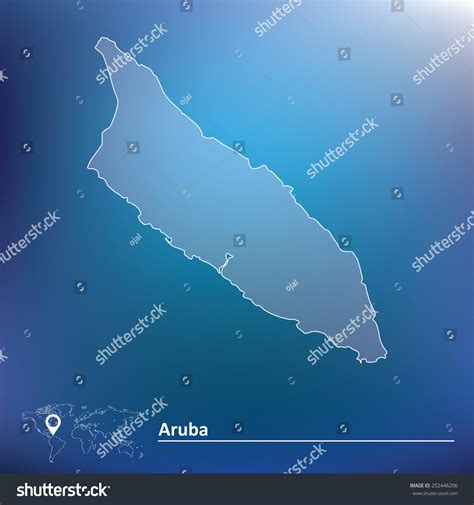 Map Of Aruba Vector Illustration Royalty Free Stock Vector