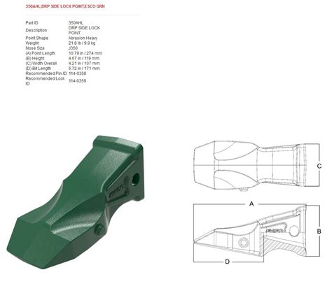Bucket tooth adapter Cat J350 - Teeth and adapters Cat J - ITR-Finland