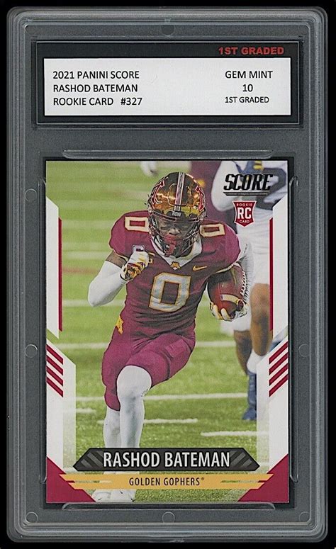 Rashod Bateman Panini Score Football St Graded Rookie Card Rc