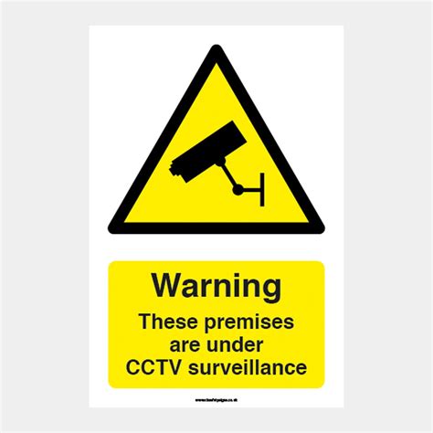 Warning These Premises Are Under Cctv Surveillance Profile Signage