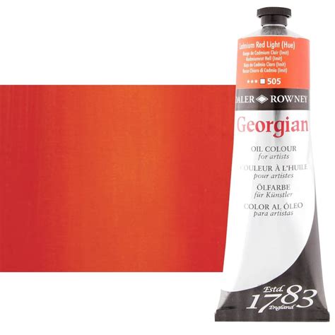 Daler Rowney Georgian Oil Color 225ml Tube Cadmium Red Light Hue