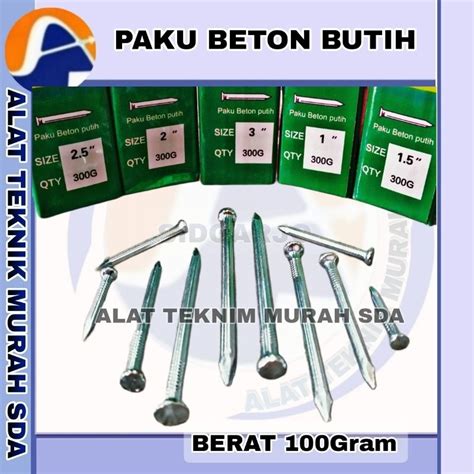 Jual Paku Beton Paku Tembok Paku Paku Beton Ukuran 1 4 Inch