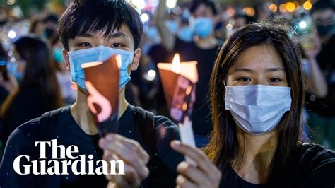 Thousands In Hong Kong Defy Ban To Hold Tiananmen Square Vigil Youtube