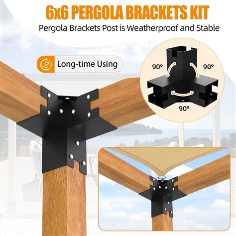 Snapklik Likeem Pergola Kit 12 Gauge Heavy Duty 6x6 Pergola