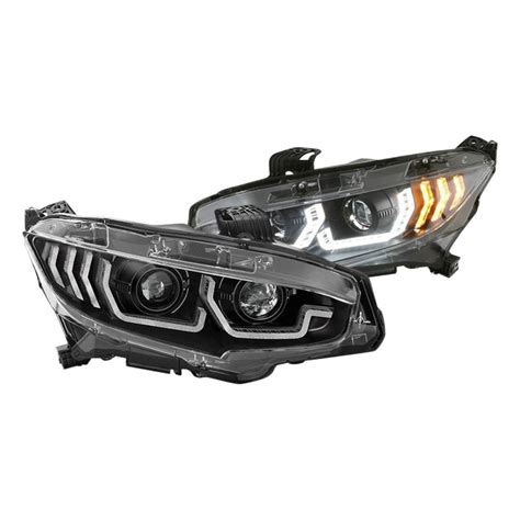 Spyder PRO YD HC16 SEQ BK Signature Series Black LED DRL Bar