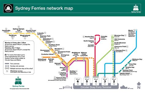 Sydney Ferries Map Sydney Australia • Mappery