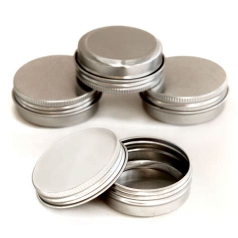 25 X 30ml Screw Lid Aluminium Cosmetic Pots Lip Balm Jars Candle Tin Empty Jja25 Ebay