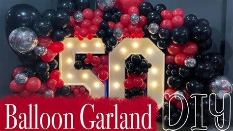 Balloon Garland Tutorial How To Light Up Marquee Numbers Diy