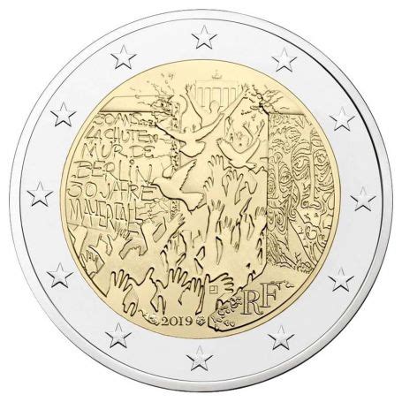 Francia 2 euros 2019 30 años de la caída del Muro de Berlín La