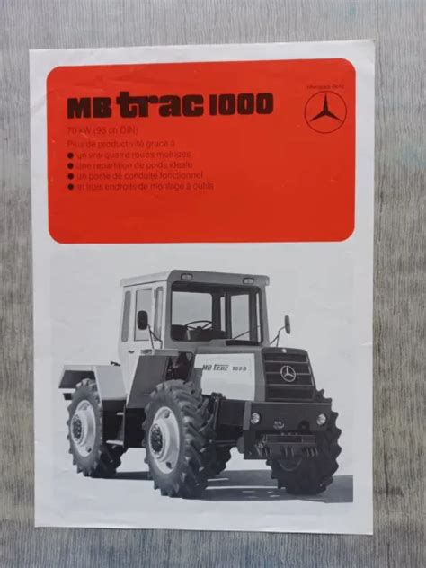 PROSPECTUS BROCHURE TRACTEUR Mercedes Benz Mb Trac 1000 EUR 1 99