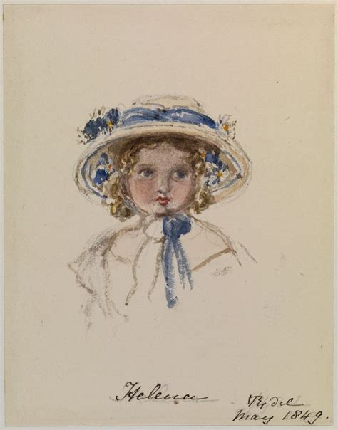 A Watercolour Showing The Bust Of Queen Victorias Third Daughter