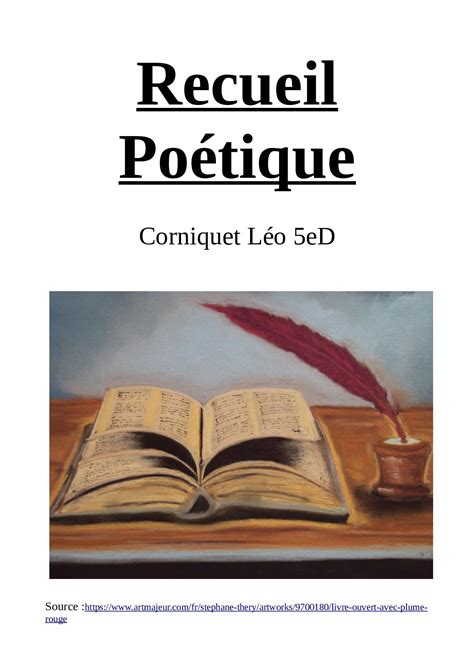 Calaméo Recueil Poetique